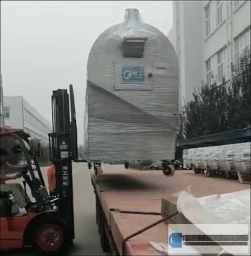 新疆客户订购六米全自动电磁炒货流水线装车发货